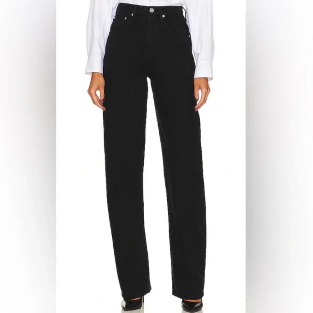 FRAME  Denim Long Barrel Straight in Film Noir women's